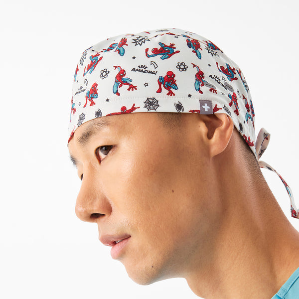 Off-White Spider-Man Printed - Scrub Cap With Buttonholes