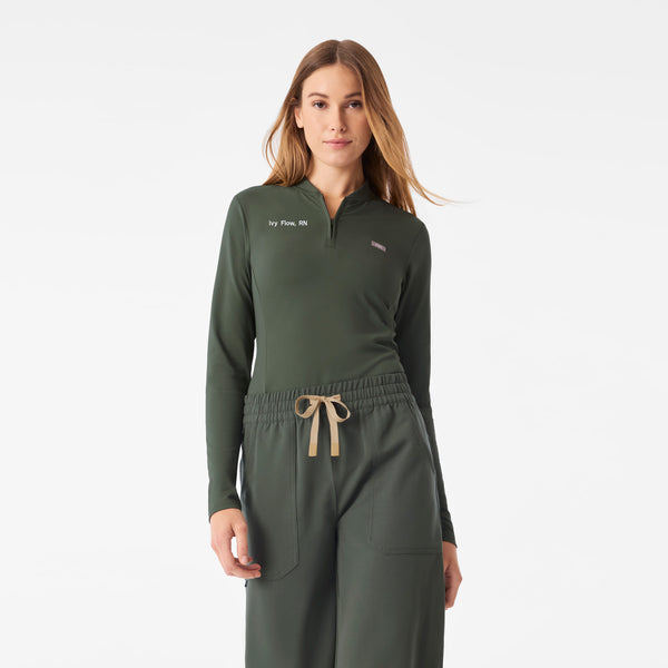 Women's Moss Bree FlexKnit - Slim Long-Sleeve Scrub Top