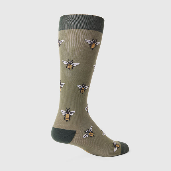 Unisex Moss Busy Bee - Compression Socks