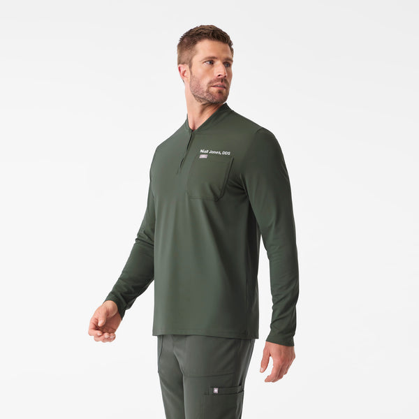 Men's Moss Dawes FlexKnit - ¼ Zip Long-Sleeve Scrub Top
