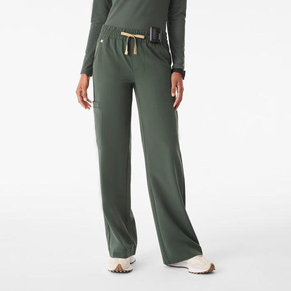 Women's Moss Isabel Ruched Mid-Rise Wide-Leg - Tall Scrub Pant™