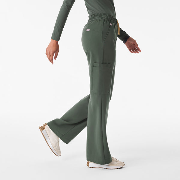 Women's Moss Isabel Ruched Mid-Rise Wide-Leg - Tall Scrub Pant™