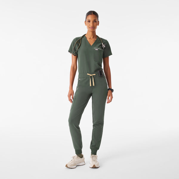 Women's Moss Zamora Ruched Mid-Rise - Petite Jogger Scrub Pant™