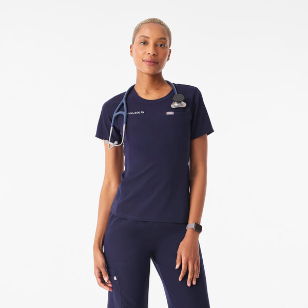 Women's Navy Eliza Slim - Scrub Top