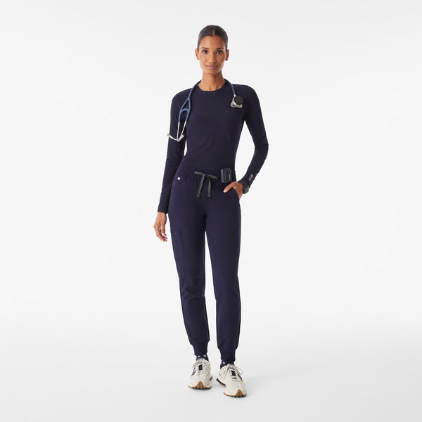Women's Navy Zamora Ruched Mid-Rise - Tall Jogger Scrub Pant™