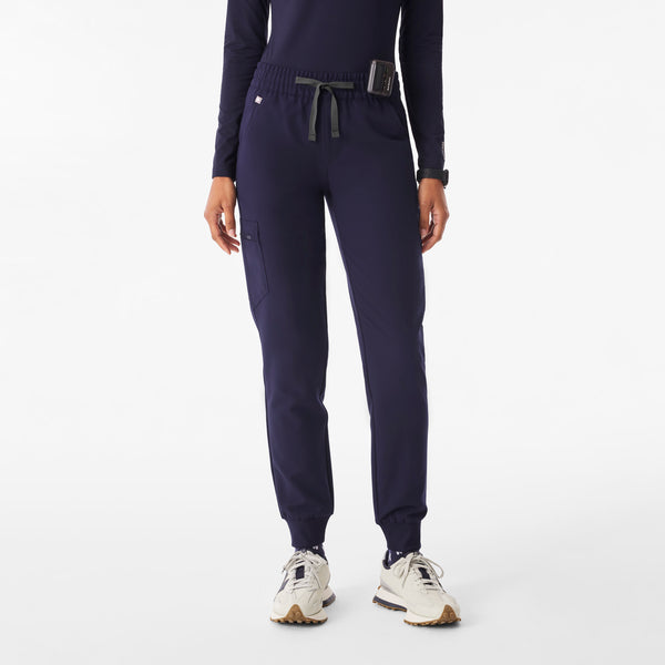 Women's Navy Zamora Ruched Mid-Rise - Tall Jogger Scrub Pant™