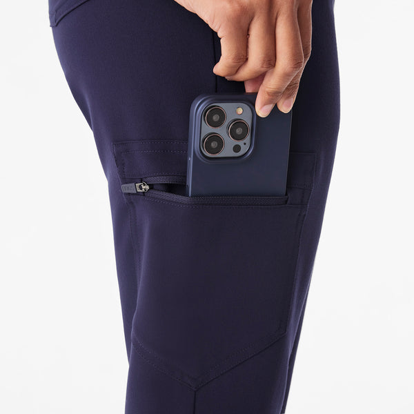 Women's Navy Zamora Ruched Mid-Rise - Tall Jogger Scrub Pant™