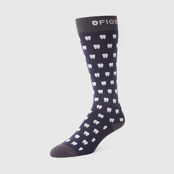 Unisex Navy Tooth - Compression Socks