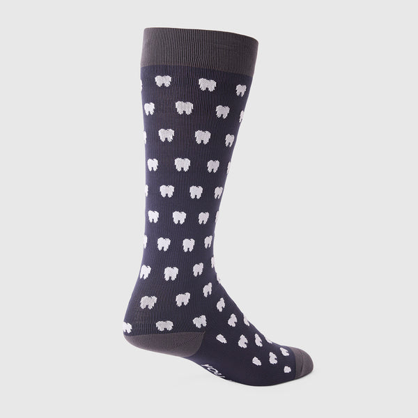 Unisex Navy Tooth - Compression Socks