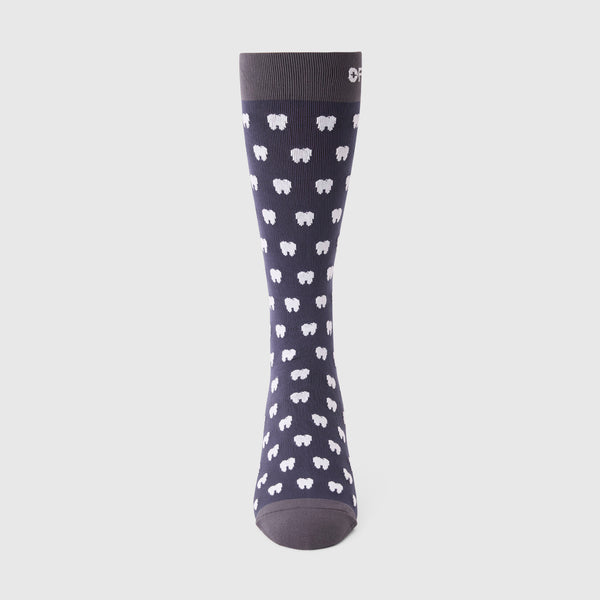 Unisex Navy Tooth - Compression Socks