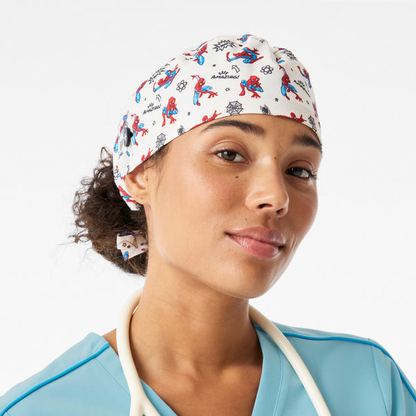 Off-White Spider-Man Printed - Scrub Cap With Buttonholes