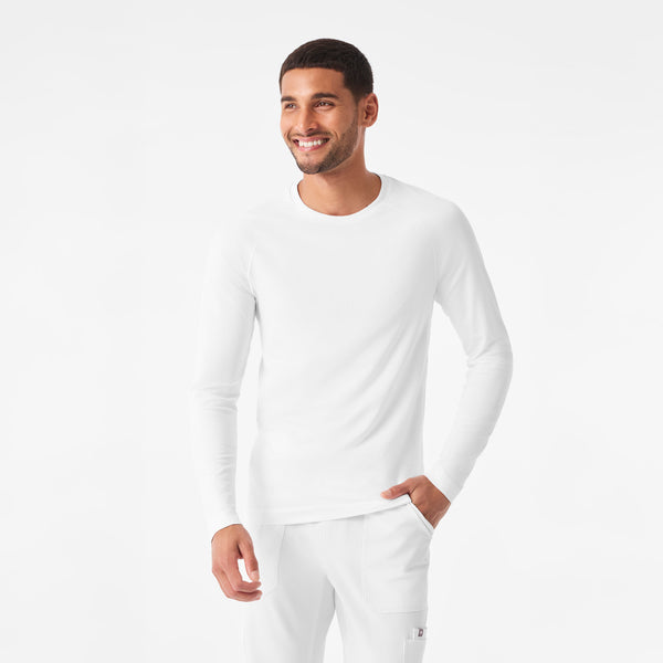 Men's Optic White Seamless - Long-Sleeve Underscrub