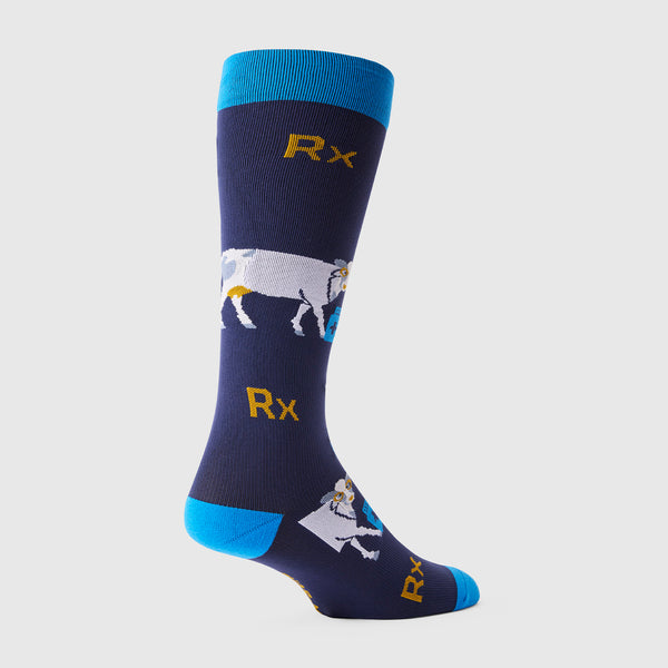 Unisex Navy Phar-Moo-Cist - Compression Socks