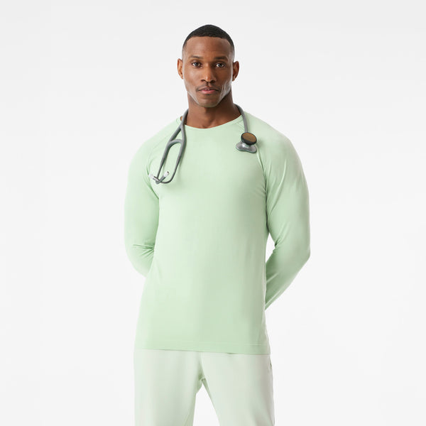 Men's Dark Sagewater Makato Seamless - Long-Sleeve Underscrub