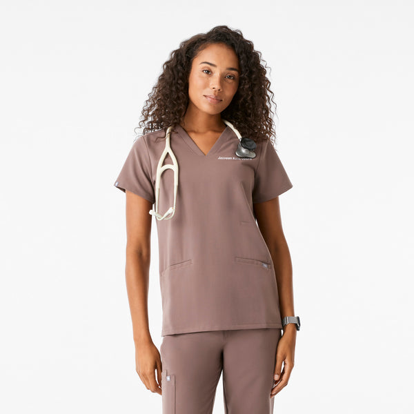 Women's Smokey Taupe Casma - Scrub Top™