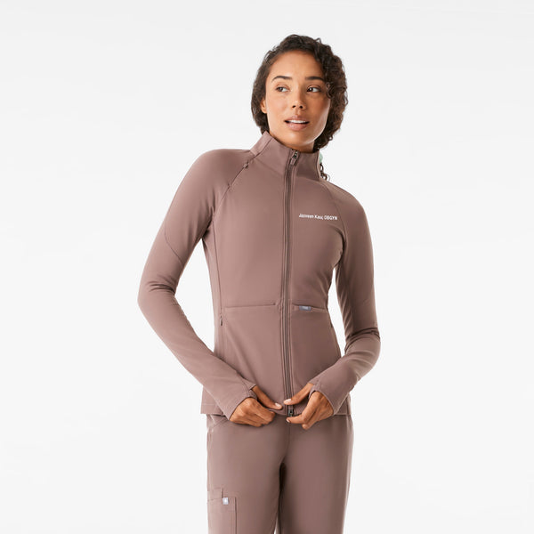 Women's Smokey Taupe ContourKnit Scrub Jacket™