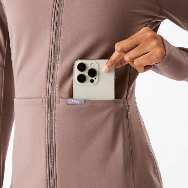 Women's Smokey Taupe ContourKnit Scrub Jacket™
