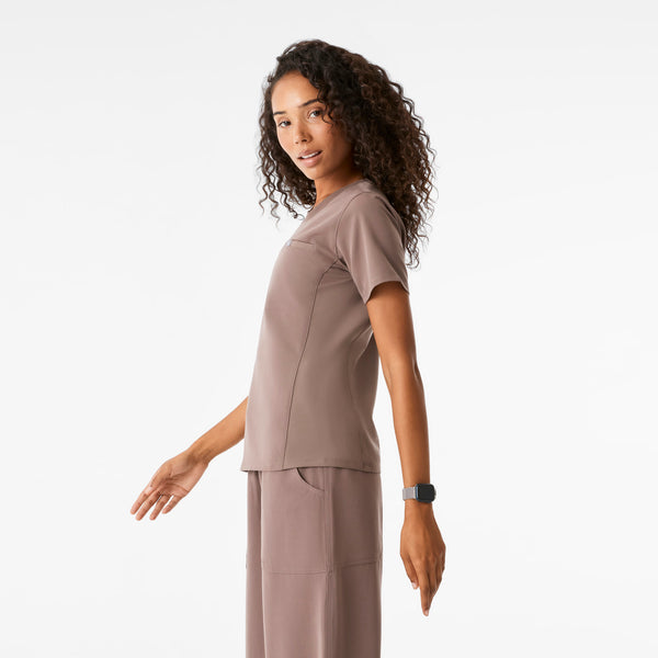 Women's Smokey Taupe Eliza Slim - Scrub Top