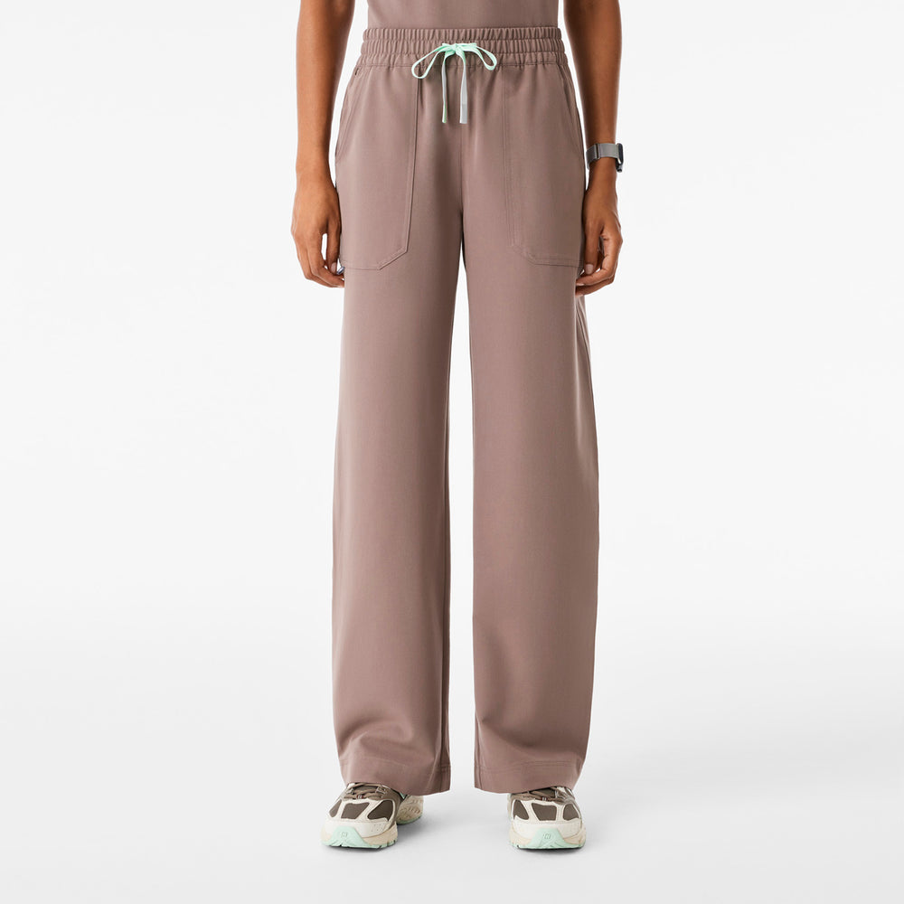Women's Smokey Taupe Roslyn Wide-Leg - Scrub Pant