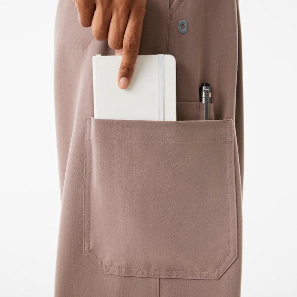 Women's Smokey Taupe Shelby Ultra-High-Rise Wide-Leg - Scrub Pant