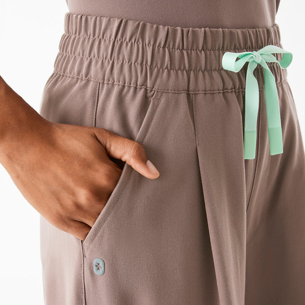 Women's Smokey Taupe Shelby Ultra-High-Rise Wide-Leg - Scrub Pant