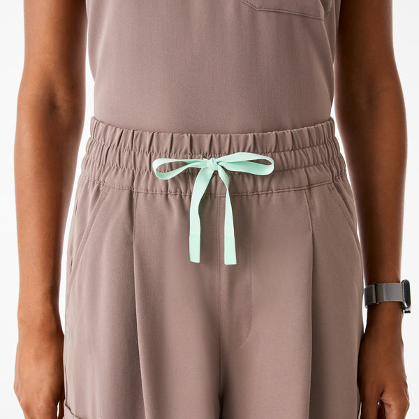 Women's Smokey Taupe Shelby Ultra-High-Rise Wide-Leg - Scrub Pant
