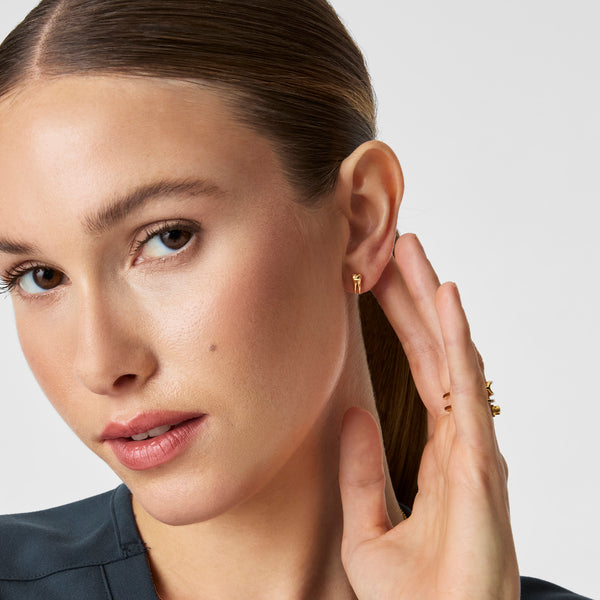 Gold Tooth Stud Earrings