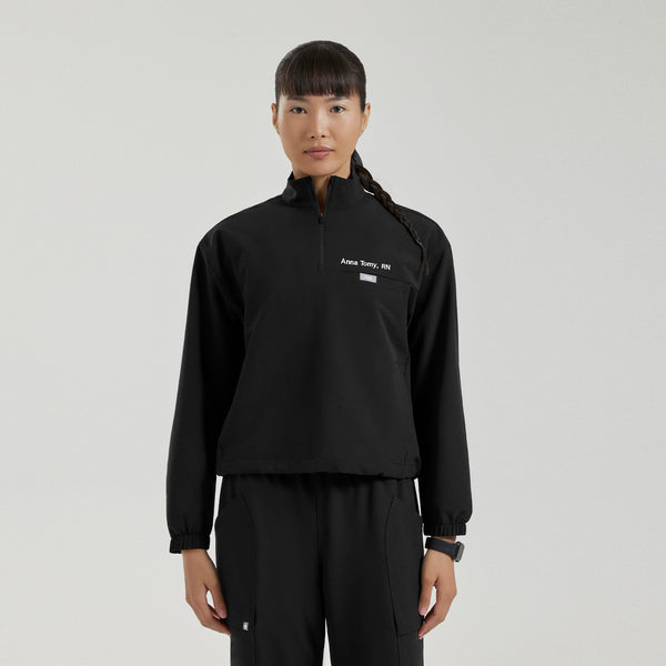 Women's Black Blakely FIBREx ¼ Zip Scrub Top