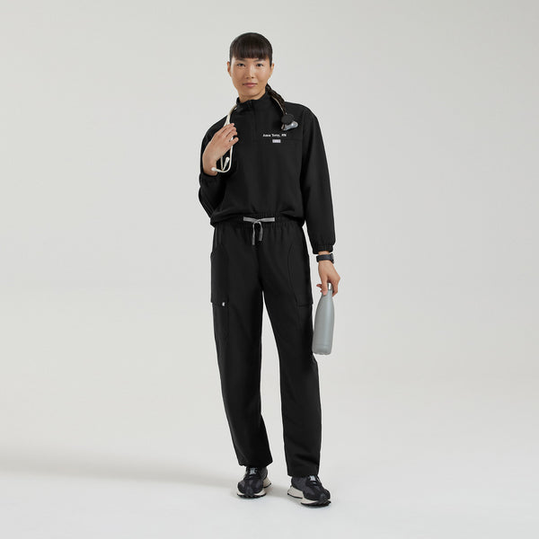 Women's Black Jenner FIBREx Barrel-Leg - Scrub Pant