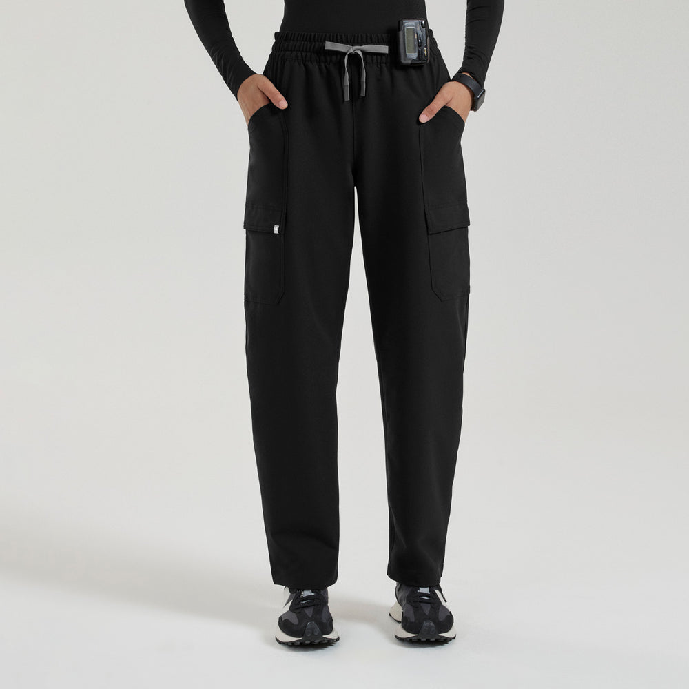 Women's Black Jenner FIBREx Barrel-Leg - Scrub Pant