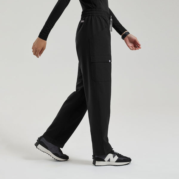 Women's Black Jenner FIBREx Barrel-Leg - Scrub Pant