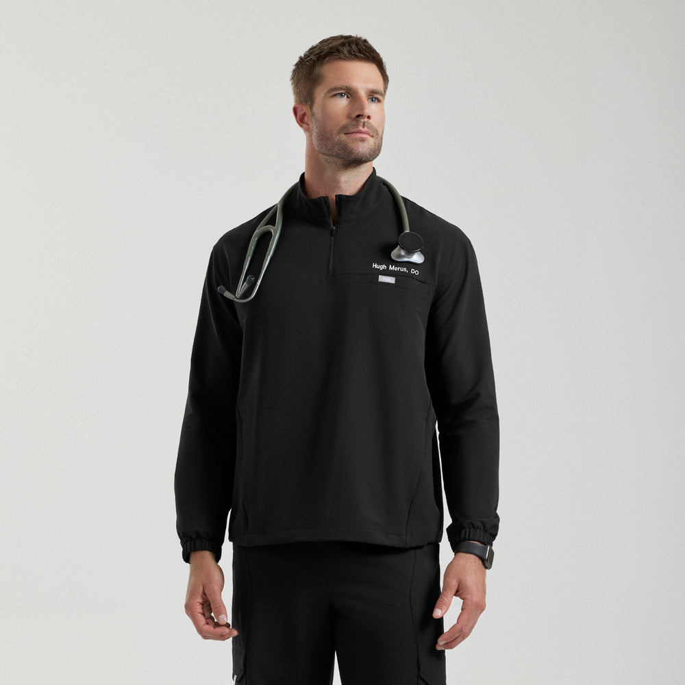 Men's Black Thompson FIBREx ¼ Zip Scrub Top