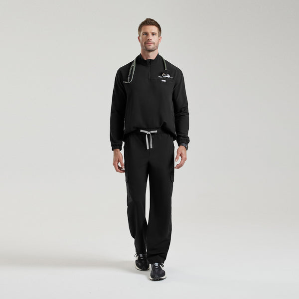 Men's Black Thompson FIBREx ¼ Zip Scrub Top