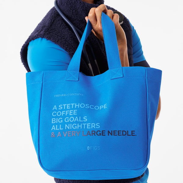 Blue Horizon - A Very Large Needle Mini Canvas Tote