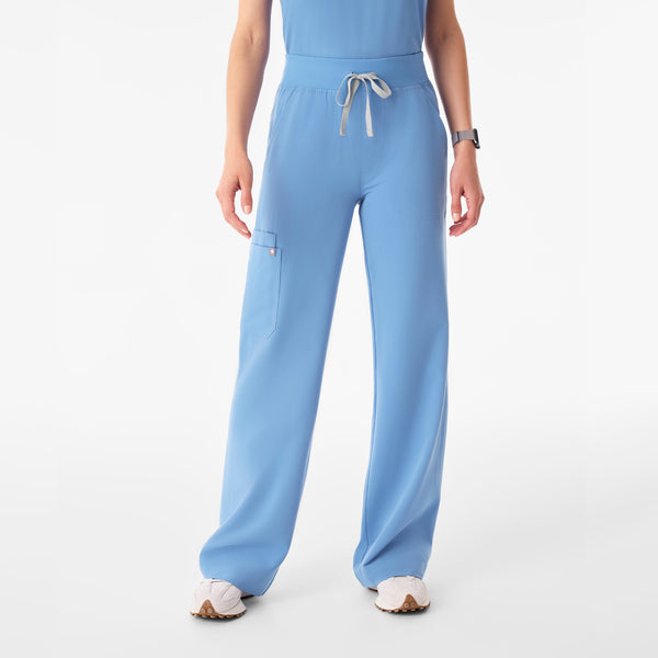 Women's Ceil Blue Isabel High-Rise Wide-Leg - Scrub Pant