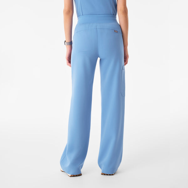 Women's Ceil Blue Isabel High-Rise Wide-Leg - Scrub Pant