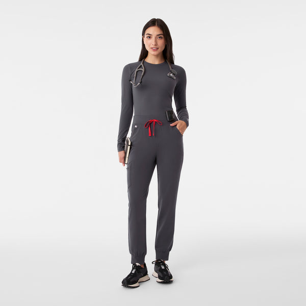 Women's Charcoal Zamora™ High-Rise - Petite Jogger Scrub Pant