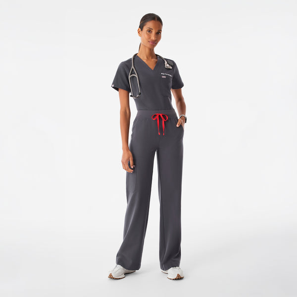 Women's Charcoal Isabel High-Rise Wide-Leg - Scrub Pant