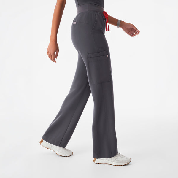 Women's Charcoal Isabel High-Rise Wide-Leg - Scrub Pant