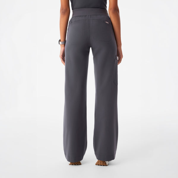 Women's Charcoal Isabel High-Rise Wide-Leg - Scrub Pant