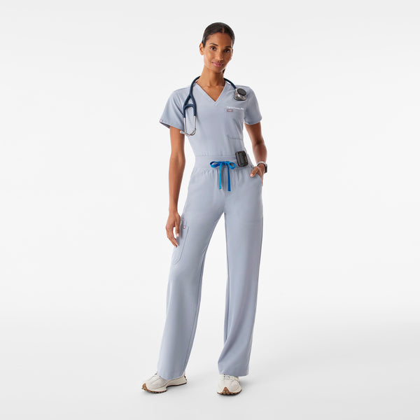 Women's Harbor Grey Isabel High-Rise Wide-Leg - Tall Scrub Pant