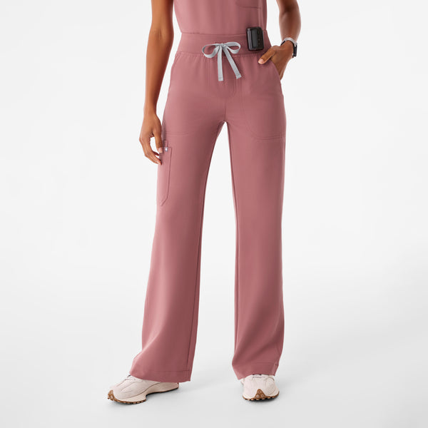 Women's Mauve Isabel High-Rise Wide-Leg - Scrub Pant