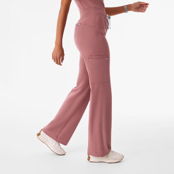 Women's Mauve Isabel High-Rise Wide-Leg - Scrub Pant