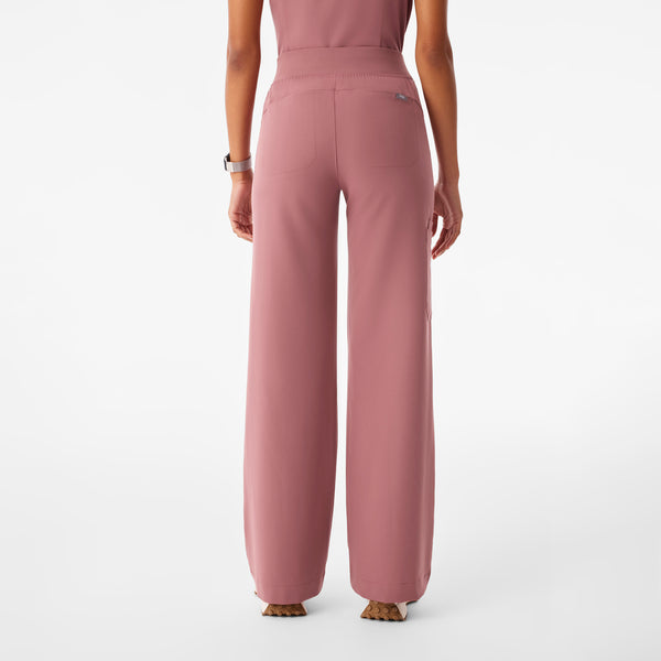 Women's Mauve Isabel High-Rise Wide-Leg - Scrub Pant