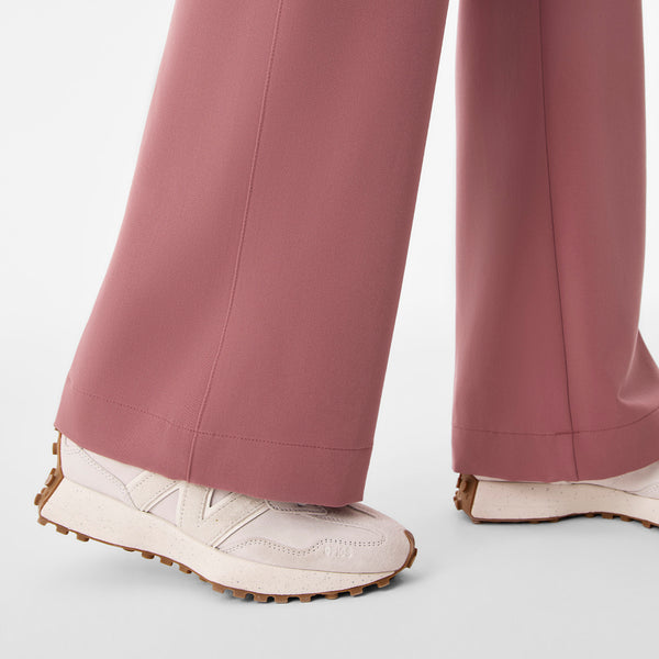 Women's Mauve Isabel High-Rise Wide-Leg - Scrub Pant