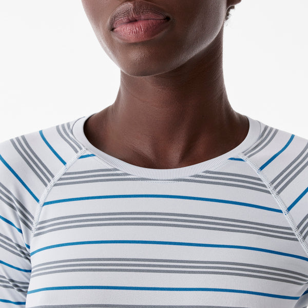 Women's Harbor Grey Salta Striped - Long-Sleeve Underscrub