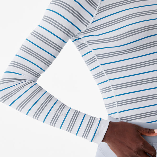 Women's Harbor Grey Salta Striped - Long-Sleeve Underscrub