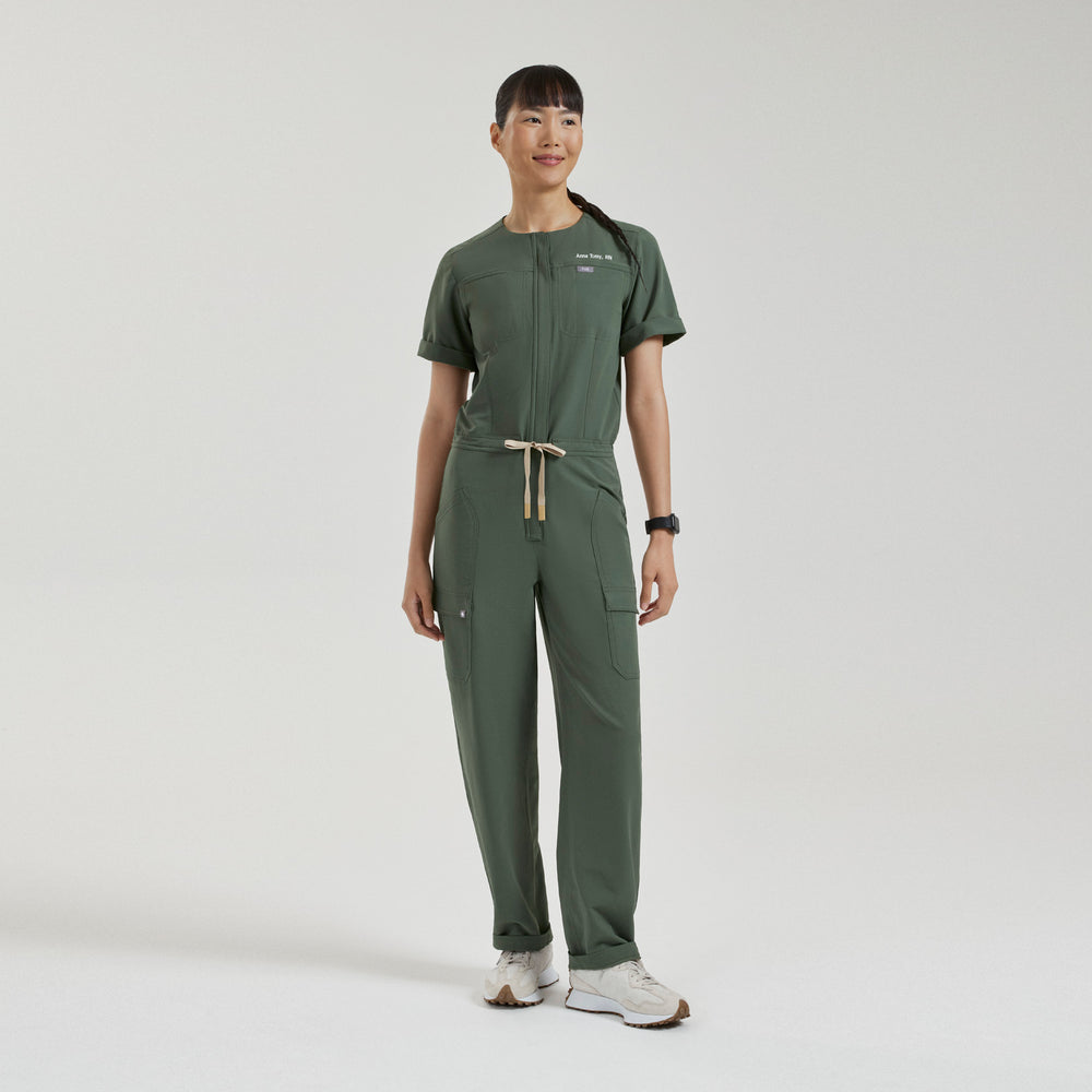 Women's Moss Castella FIBREx Barrel-Leg - Petite ScrubJumpsuit™