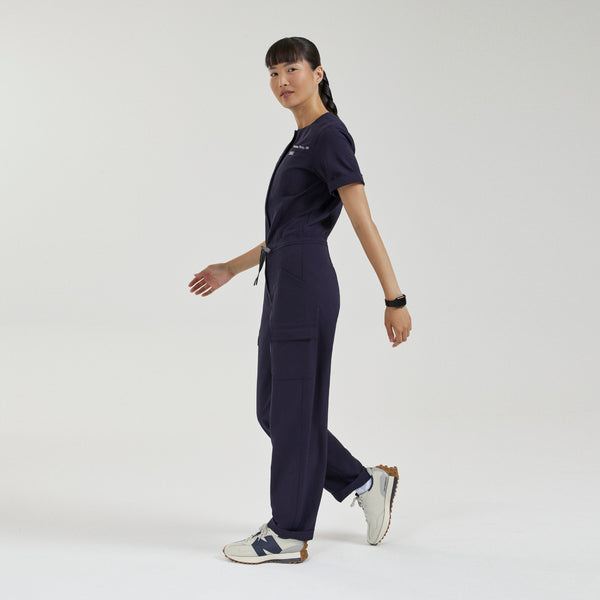 Women's Navy Castella FIBREx Barrel-Leg - Tall ScrubJumpsuit™