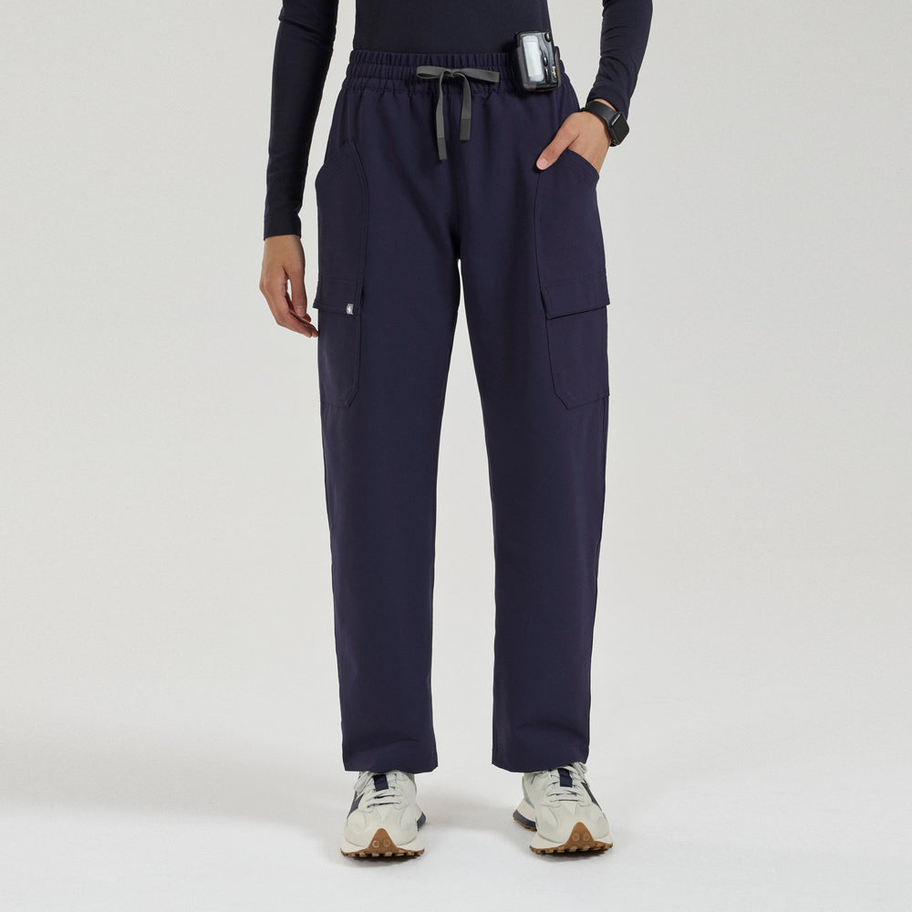 Women's Navy Jenner FIBREx Barrel-Leg - Scrub Pant